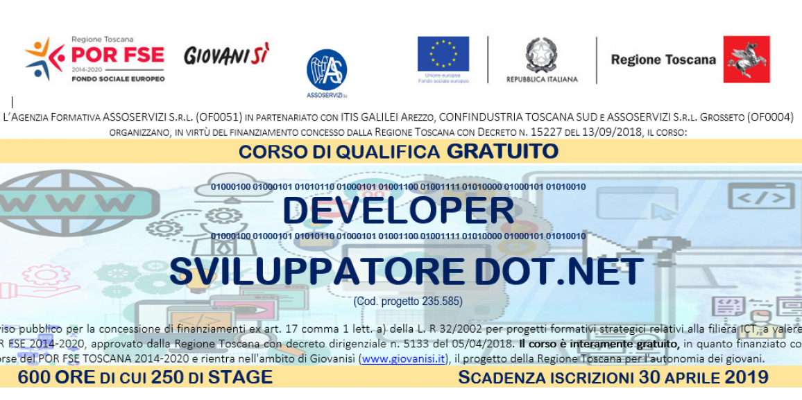 DEVELOPER – Corso Gratuito Sviluppatore DOT.NET
