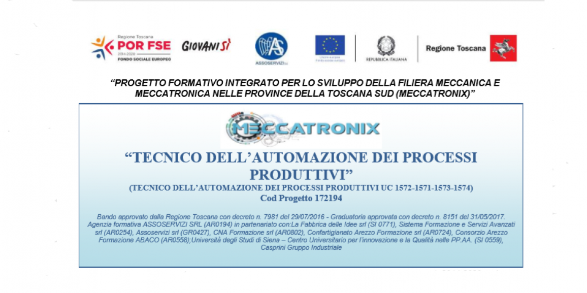 Meccatronix – Tecnico dell’automazione dei processi produttivi