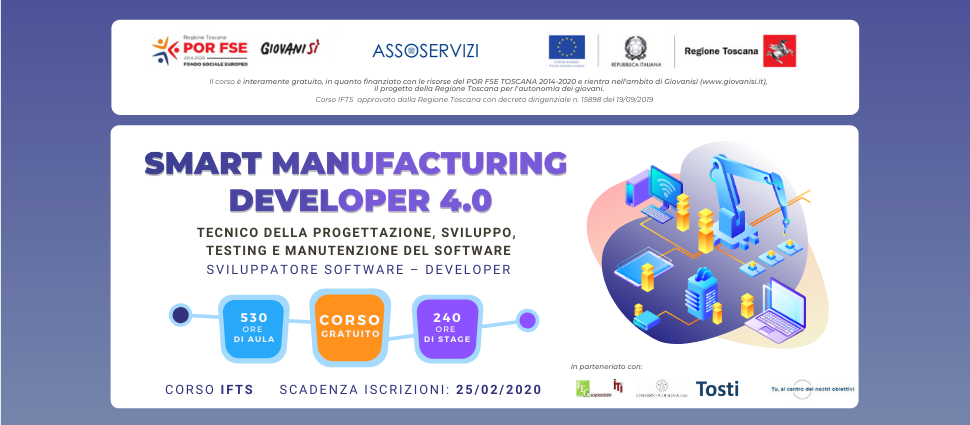 Corso IFTS Gratuito – Smart Manufacturing Developer 4.0