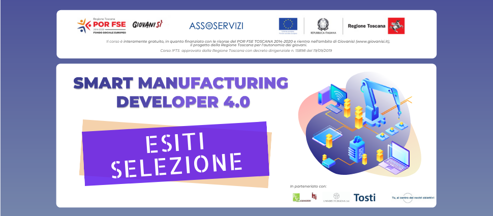 Esiti selezione corso Smart Manufacturing Developer 4.0