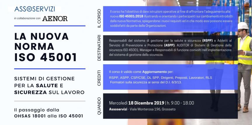 LA NUOVA NORMA ISO 45001 SISTEMI DI GESTIONE PER LA SALUTE E SICUREZZA SUL LAVORO