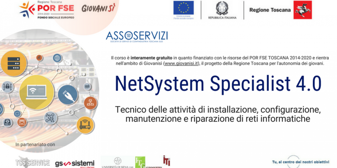 IFTS NetSystem Specialist 4.0 – Tecnico delle attività di installazione, configurazione, manutenzione e riparazione di reti informatiche